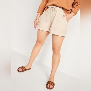 Banana Republic Highwaiated Linen Blend Shorts. Nwt. Xl